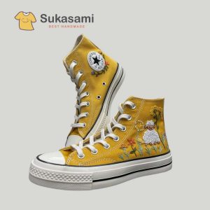 Converse Chuck Taylor-Embroidered Shoes-Sheep-Yellow